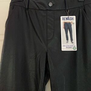 NWT size medium black pleather pants
